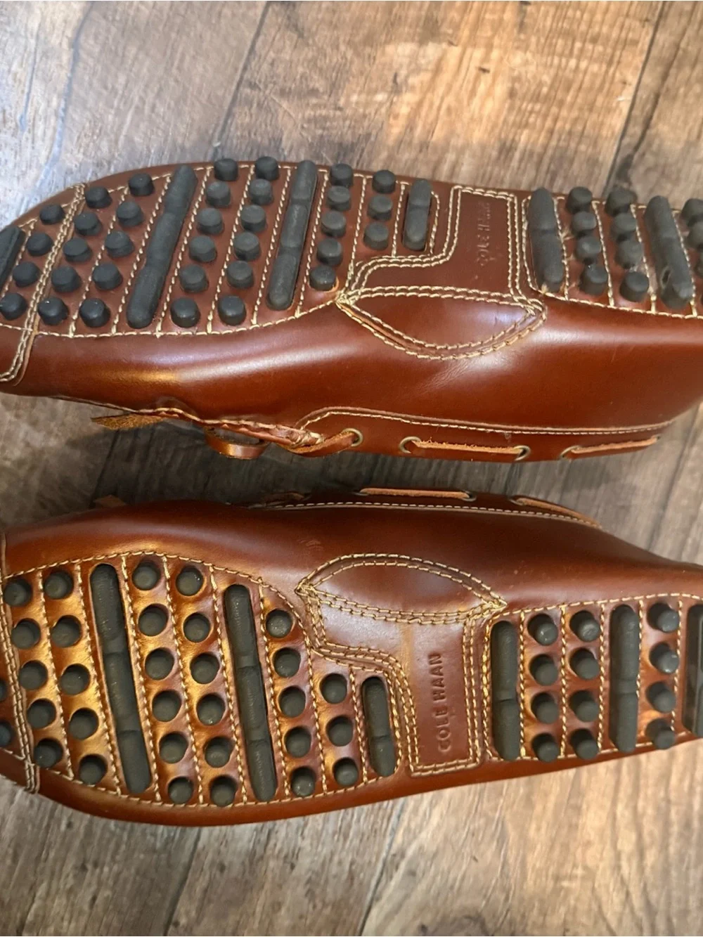 Cole Haan Men’s Chestnut Brown Leather Boat Shoes